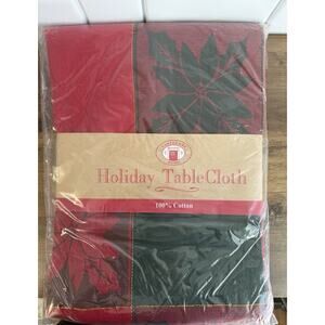 NEW Nantucket Home Holiday TableCloth 100% Cotton 60” Round